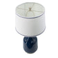 A&B Home 15" x 28" Bundle of 10 Blue Bottle Ceramic Table Lamp With White Drum Shade