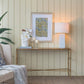 A&B Home 15" x 28" Bundle of 18 White Rectangular Base With Silver Accent Table Lamp With White Drum Shade