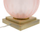 A&B Home 15" x 29" Bundle of 10 Pink Stack Globe and Brass Base Table Lamp With White Drum Shade