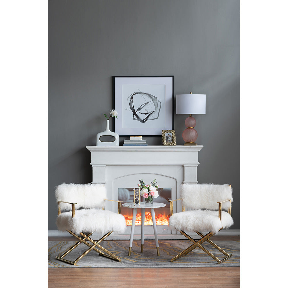 A&B Home 15" x 29" Bundle of 10 Pink Stack Globe and Brass Base Table Lamp With White Drum Shade