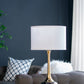 A&B Home 15" x 29" Bundle of 11 Round Gray and Gold Table Lamp with White Drum Shade