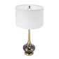 A&B Home 15" x 29" Bundle of 11 Round Gray and Gold Table Lamp with White Drum Shade