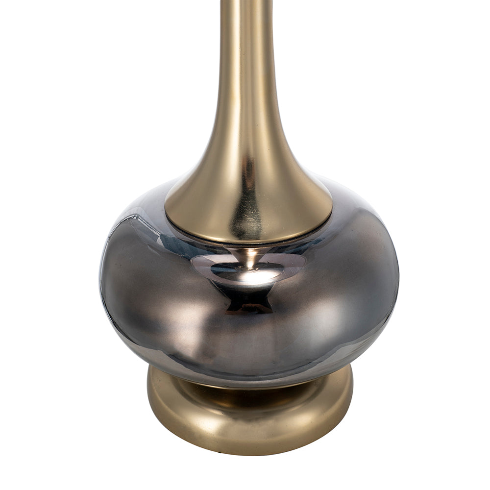 A&B Home 15" x 29" Bundle of 11 Round Gray and Gold Table Lamp with White Drum Shade
