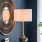 A&B Home 15" x 29" Bundle of 11 Round Gray and Gold Table Lamp with White Drum Shade