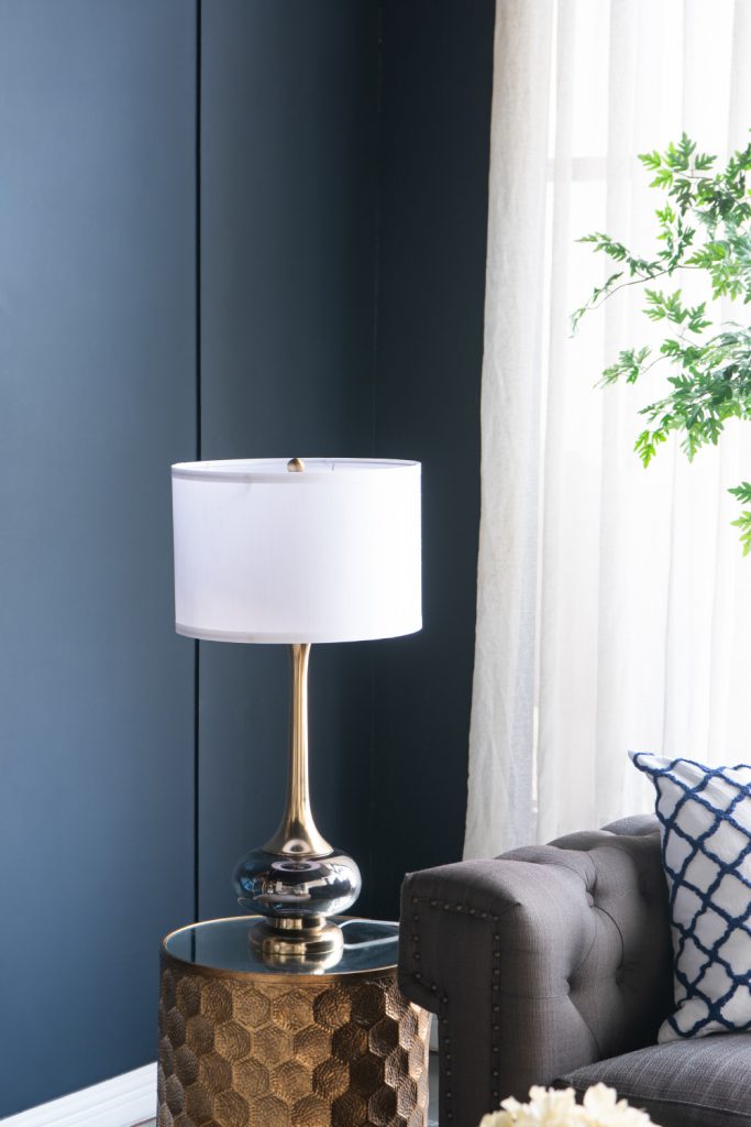 A&B Home 15" x 29" Bundle of 11 Round Gray and Gold Table Lamp with White Drum Shade