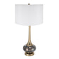 A&B Home 15" x 29" Bundle of 11 Round Gray and Gold Table Lamp with White Drum Shade