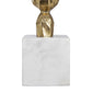 A&B Home 15" x 29" Bundle of 12 White Marble Base With Gold Accent Table Lamp With White Drum Shade