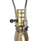 A&B Home 15" x 29" Bundle of 12 White Marble Base With Gold Accent Table Lamp With White Drum Shade