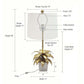 A&B Home 15" x 29" Bundle of 12 White Marble Base With Gold Bamboo and Leaves Accent Table Lamp