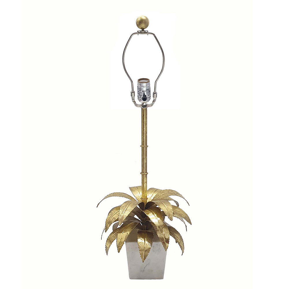 A&B Home 15" x 29" Bundle of 12 White Marble Base With Gold Bamboo and Leaves Accent Table Lamp