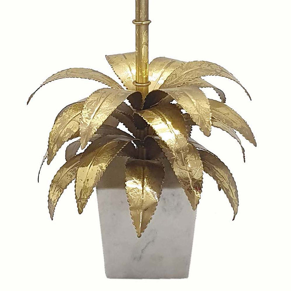 A&B Home 15" x 29" Bundle of 12 White Marble Base With Gold Bamboo and Leaves Accent Table Lamp