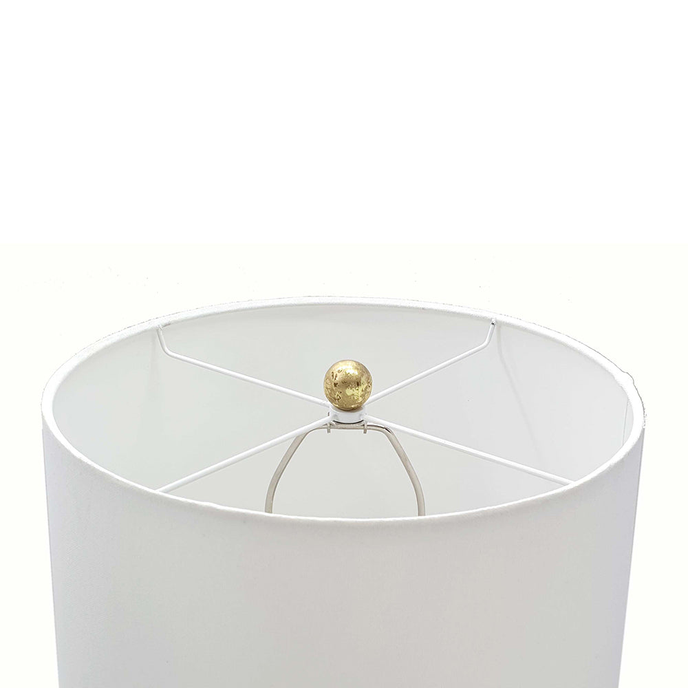 A&B Home 15" x 29" Bundle of 12 White Marble Base With Gold Bamboo and Leaves Accent Table Lamp