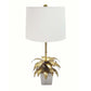 A&B Home 15" x 29" Bundle of 12 White Marble Base With Gold Bamboo and Leaves Accent Table Lamp