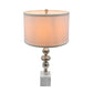 A&B Home 15" x 29" Bundle of 12 White Marble Base With Silver Accent Table Lamp With White Drum Shade