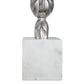 A&B Home 15" x 29" Bundle of 12 White Marble Base With Silver Accent Table Lamp With White Drum Shade