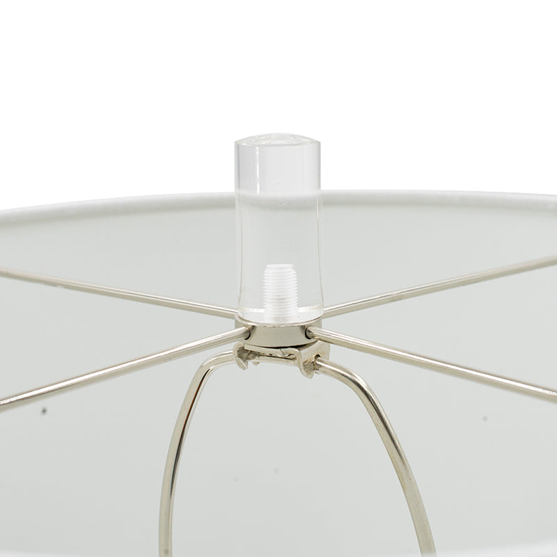A&B Home 15" x 29" Bundle of 12 White Marble and Clear Acrylic Table Lamp With White Drum Shade