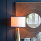 A&B Home 15" x 29" Bundle of 13 Gold and White Cone Table Lamp