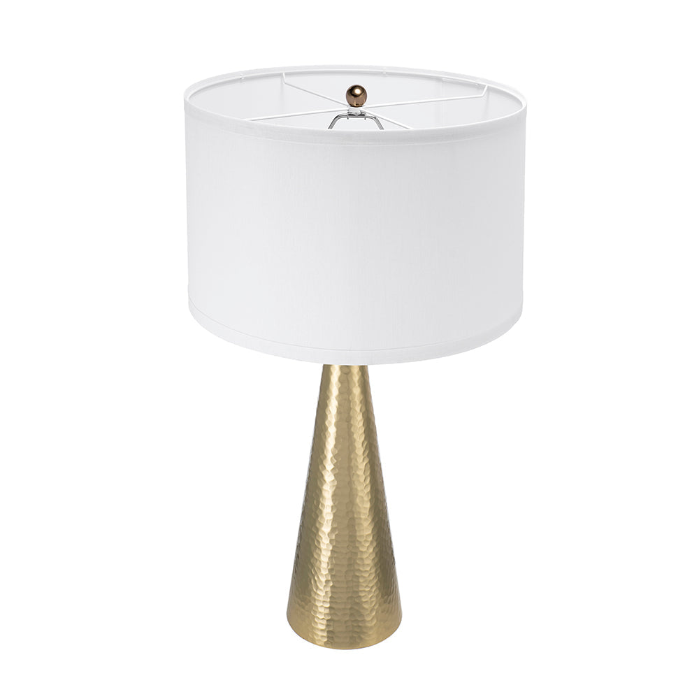A&B Home 15" x 29" Bundle of 13 Gold and White Cone Table Lamp