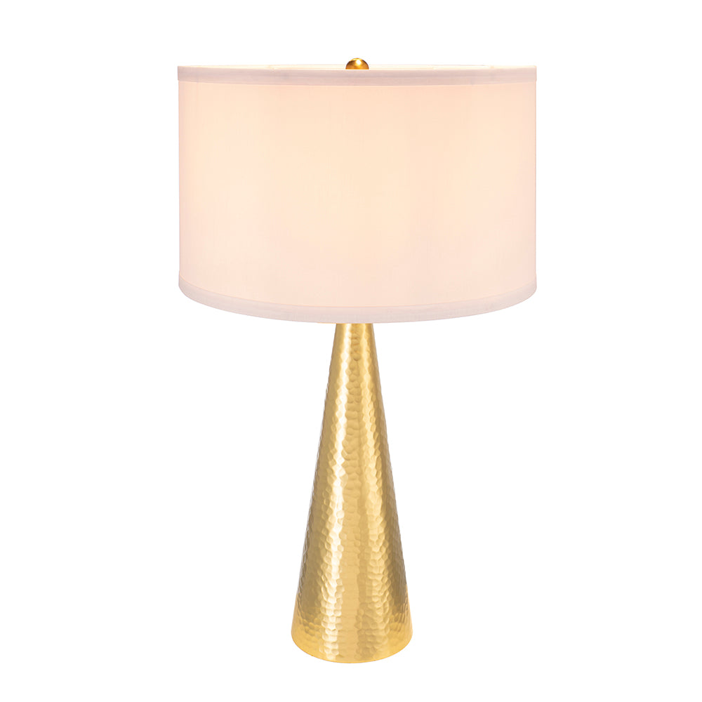 A&B Home 15" x 29" Bundle of 13 Gold and White Cone Table Lamp