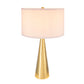 A&B Home 15" x 29" Bundle of 13 Gold and White Cone Table Lamp