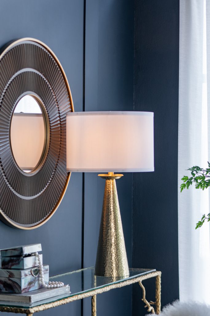 A&B Home 15" x 29" Bundle of 13 Gold and White Cone Table Lamp