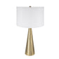 A&B Home 15" x 29" Bundle of 13 Gold and White Cone Table Lamp
