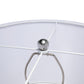 A&B Home 15" x 29" Bundle of 13 White and Silver Leaf Table Lamp with Drum Shade and Marble Base
