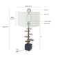 A&B Home 15" x 30" Bundle of 10 Black Marble Base and Smoke Agate Slice Table Lamp With Drum Shade