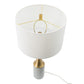 A&B Home 15" x 30" Bundle of 10 White Cement With Brass Metal Band and White Drum Shade