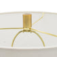 A&B Home 15" x 30" Bundle of 10 White Cement With Brass Metal Band and White Drum Shade