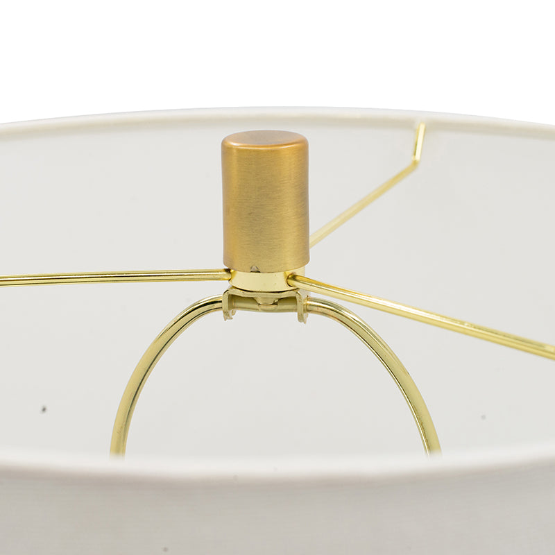 A&B Home 15" x 30" Bundle of 10 White Cement With Brass Metal Band and White Drum Shade
