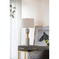 A&B Home 15" x 30" Bundle of 10 White Cement With Brass Metal Band and White Drum Shade
