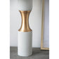 A&B Home 15" x 30" Bundle of 10 White Cement With Brass Metal Band and White Drum Shade
