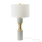 A&B Home 15" x 30" Bundle of 10 White Cement With Brass Metal Band and White Drum Shade