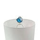 A&B Home 15" x 30" Bundle of 10 White Marble Base and Blue and White Agate Slice Table Lamp With Drum Shade