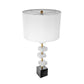 A&B Home 15" x 30" Bundle of 12 Black and White Table Lamp With Drum-Shaped Shade