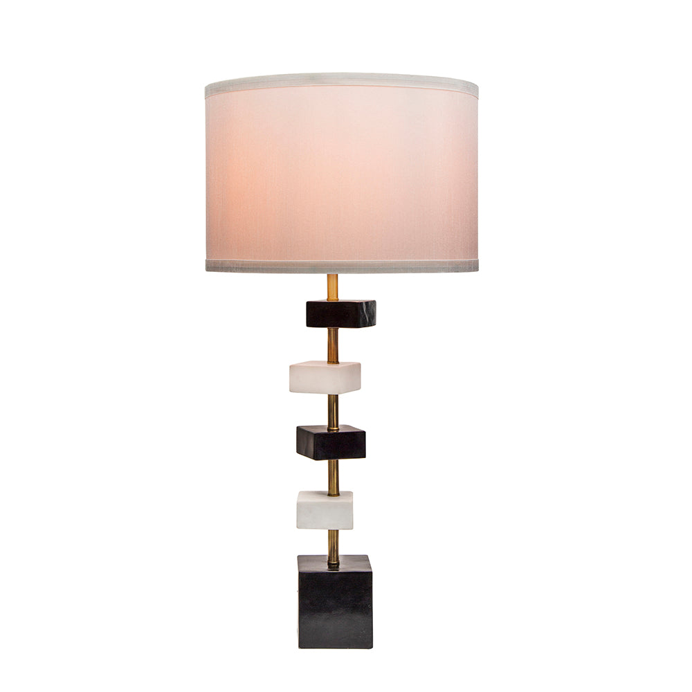 A&B Home 15" x 30" Bundle of 12 Black and White Table Lamp With Drum-Shaped Shade