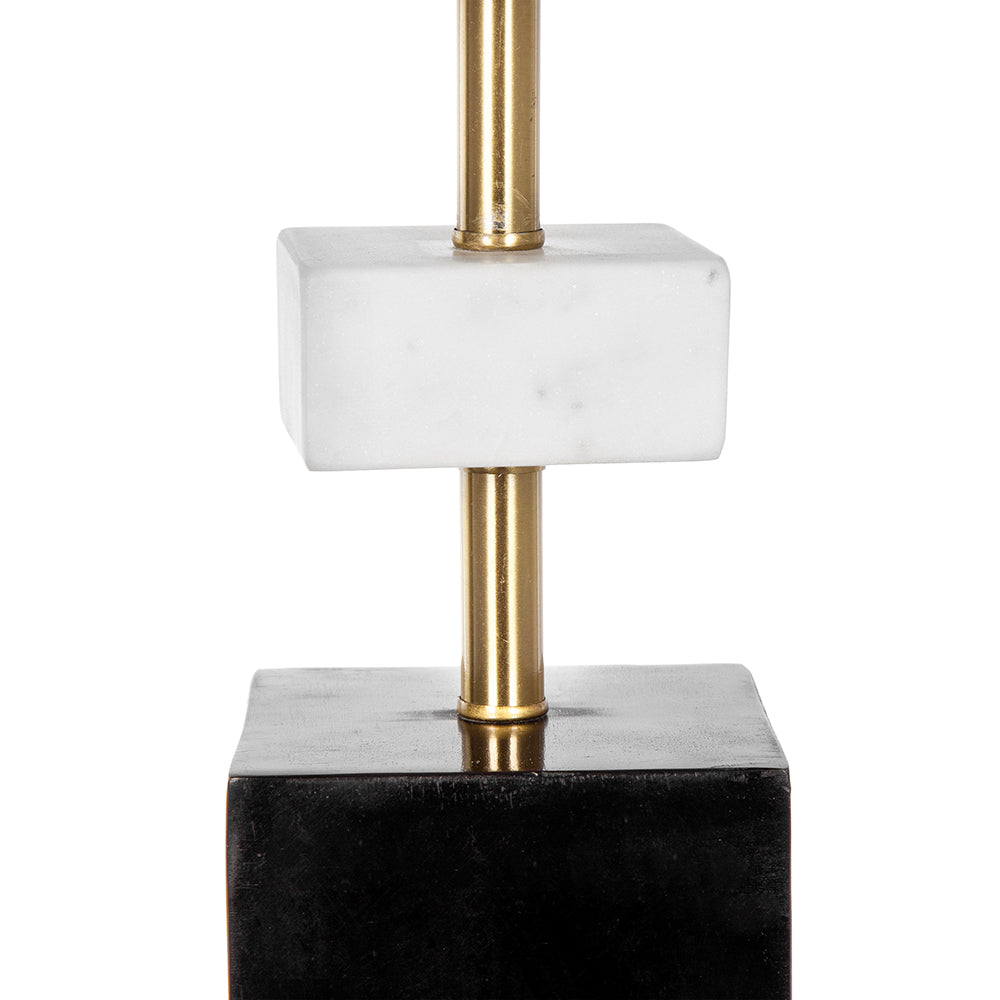 A&B Home 15" x 30" Bundle of 12 Black and White Table Lamp With Drum-Shaped Shade