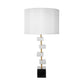 A&B Home 15" x 30" Bundle of 12 Black and White Table Lamp With Drum-Shaped Shade