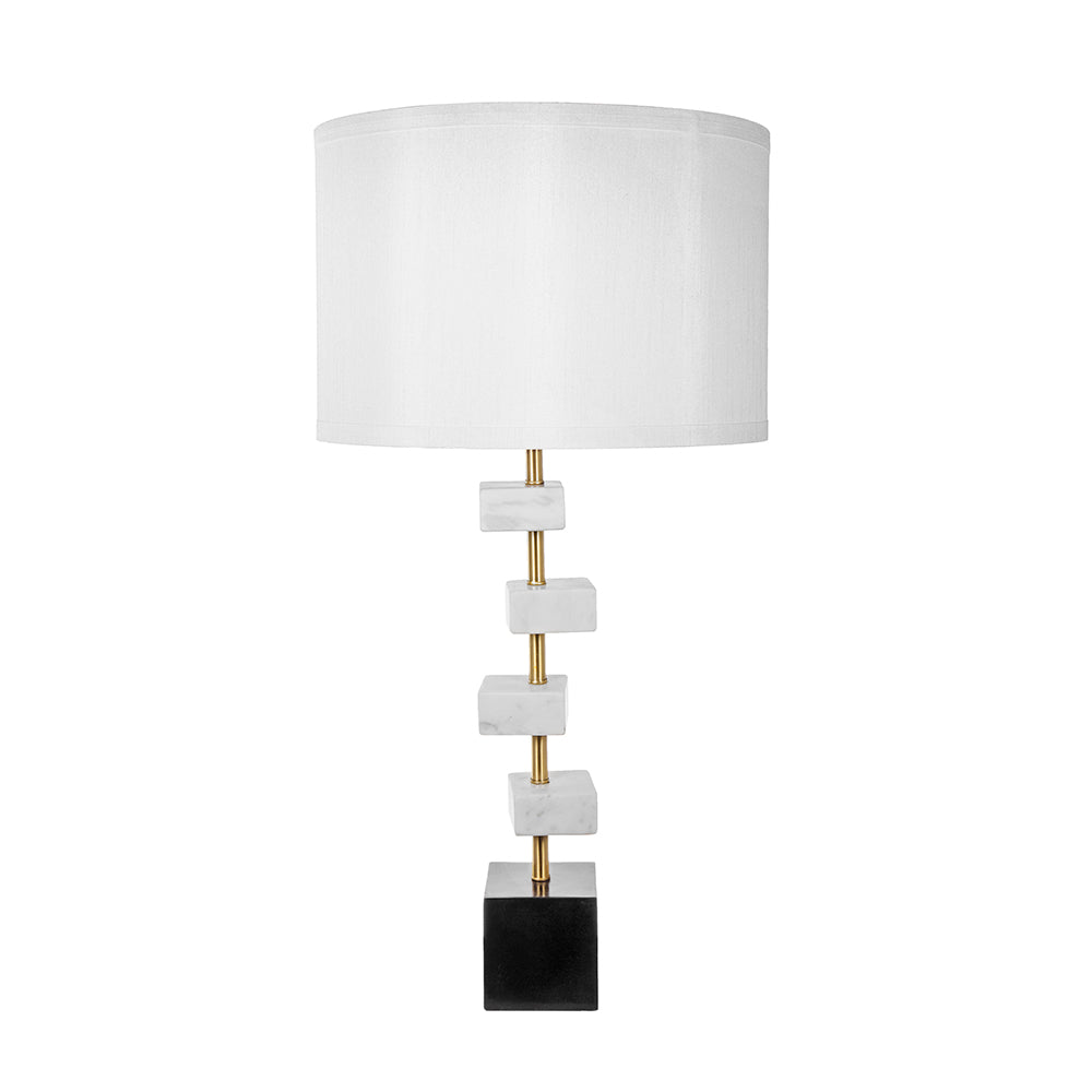A&B Home 15" x 30" Bundle of 12 Black and White Table Lamp With Drum-Shaped Shade