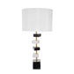 A&B Home 15" x 30" Bundle of 12 Black and White Table Lamp With Drum-Shaped Shade
