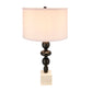 A&B Home 15" x 30" Bundle of 12 Black and White Table Lamp with Round Four Tiered Body
