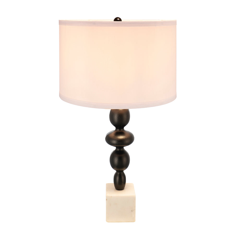 A&B Home 15" x 30" Bundle of 12 Black and White Table Lamp with Round Four Tiered Body