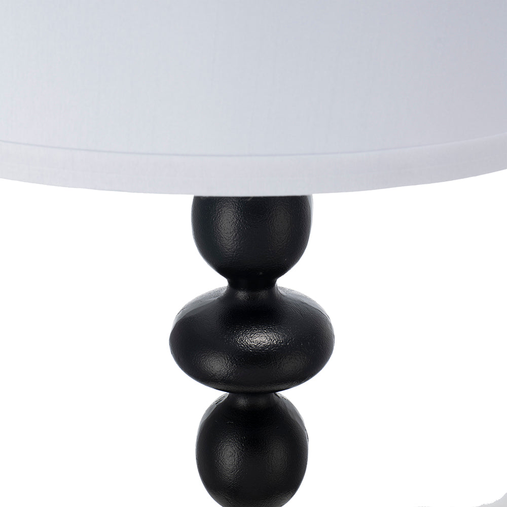 A&B Home 15" x 30" Bundle of 12 Black and White Table Lamp with Round Four Tiered Body