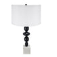 A&B Home 15" x 30" Bundle of 12 Black and White Table Lamp with Round Four Tiered Body