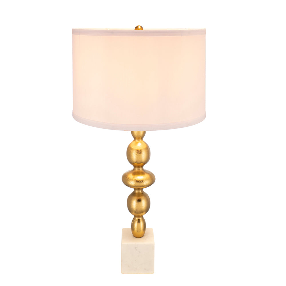 A&B Home 15" x 30" Bundle of 12 Gold and White Table Lamp with Round Four Tiered Body