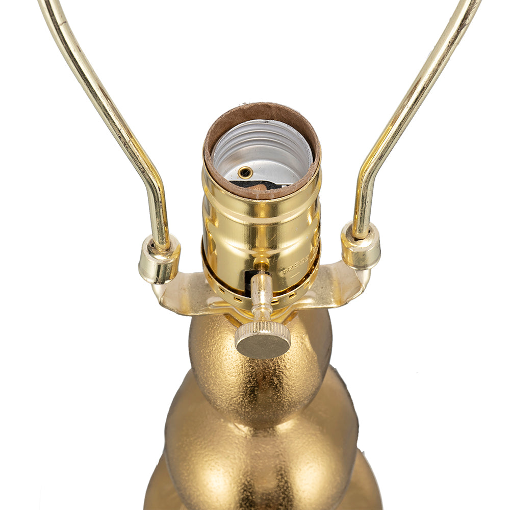A&B Home 15" x 30" Bundle of 12 Gold and White Table Lamp with Round Four Tiered Body