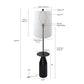 A&B Home 15" x 61" Bundle of 9 Black and White Bullet Shape Floor Lamp