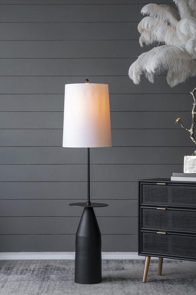 A&B Home 15" x 61" Bundle of 9 Black and White Bullet Shape Floor Lamp