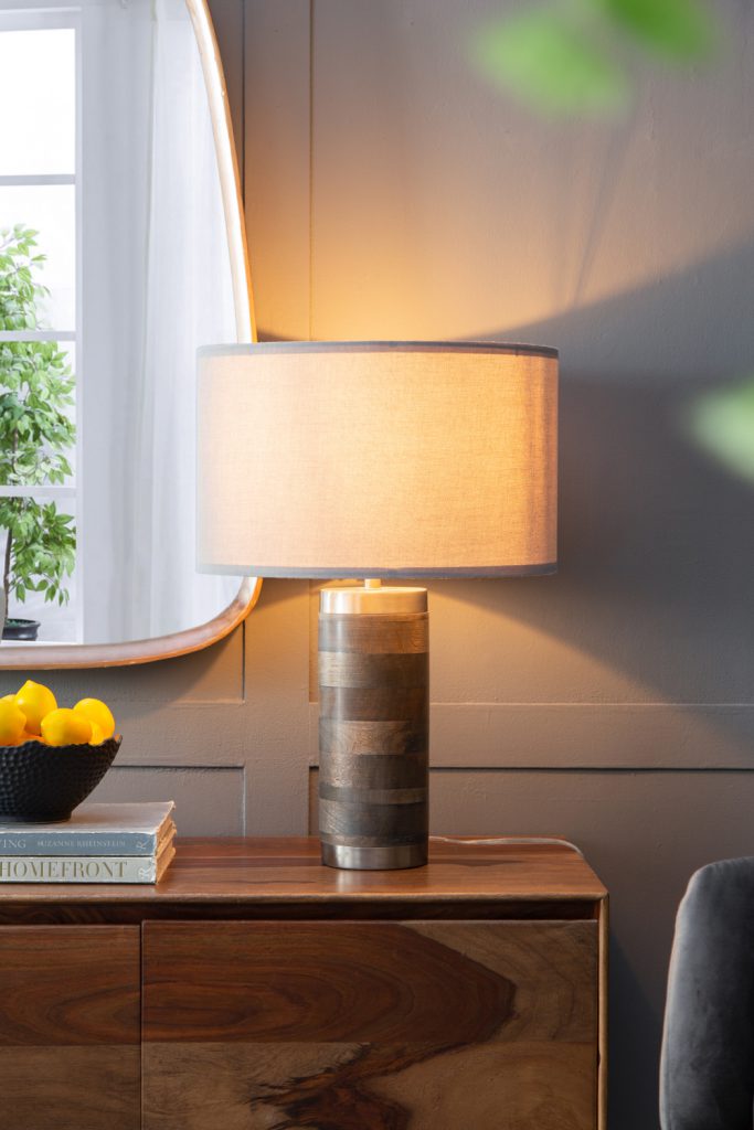 A&B Home 16" x 23" Bundle of 12 Gray and Silver Brushed Table Lamp